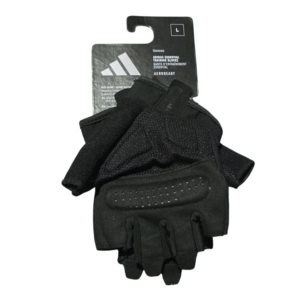 Adidas Essential‎ Training Gloves Black AEROREADY Size L ADGB 15003BK